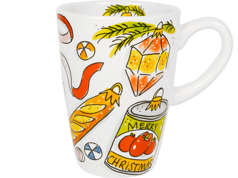 Blond Amsterdam Kerst XL Beker Kerstballen - 500 ml op witte achtergrond