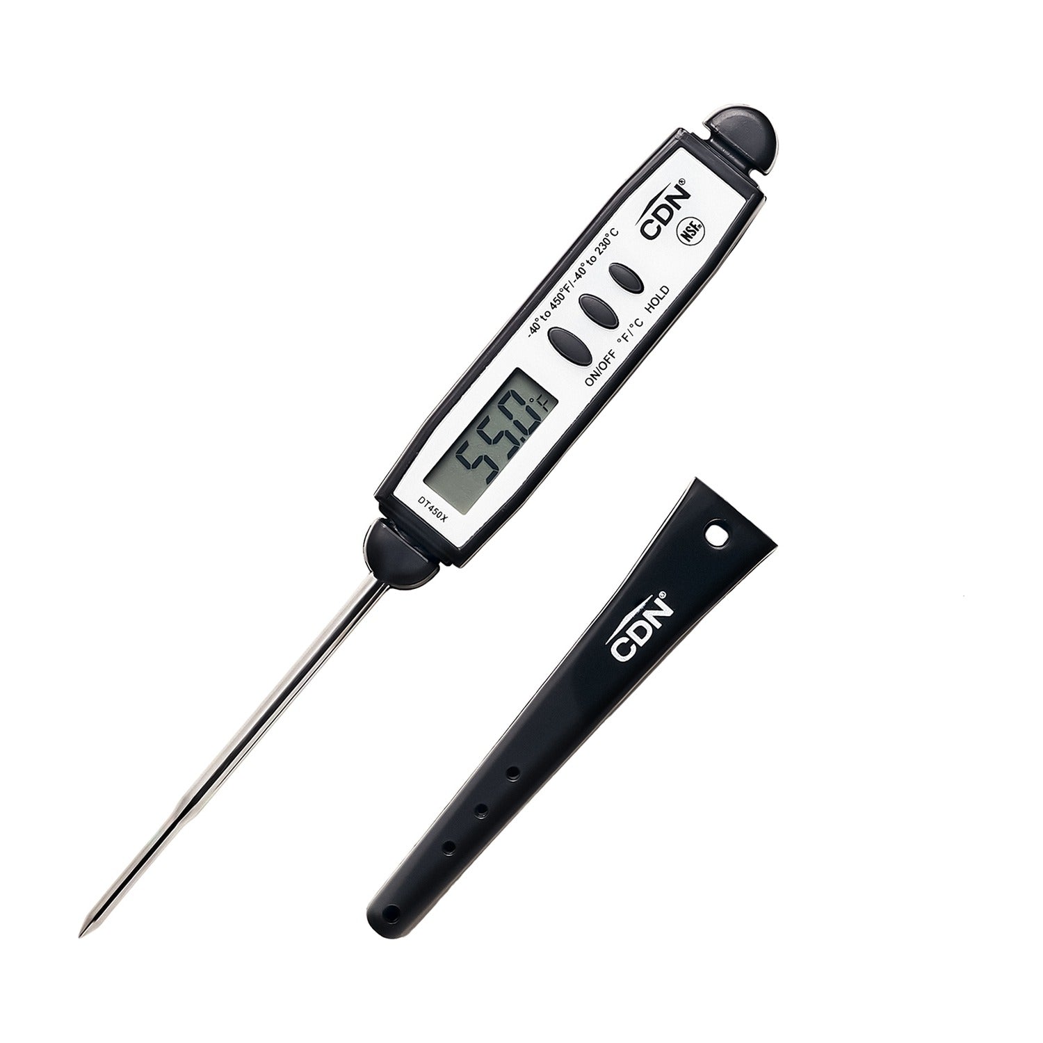 CDN Kernthermometer Digitaal Pocketmodel op witte achtergrond