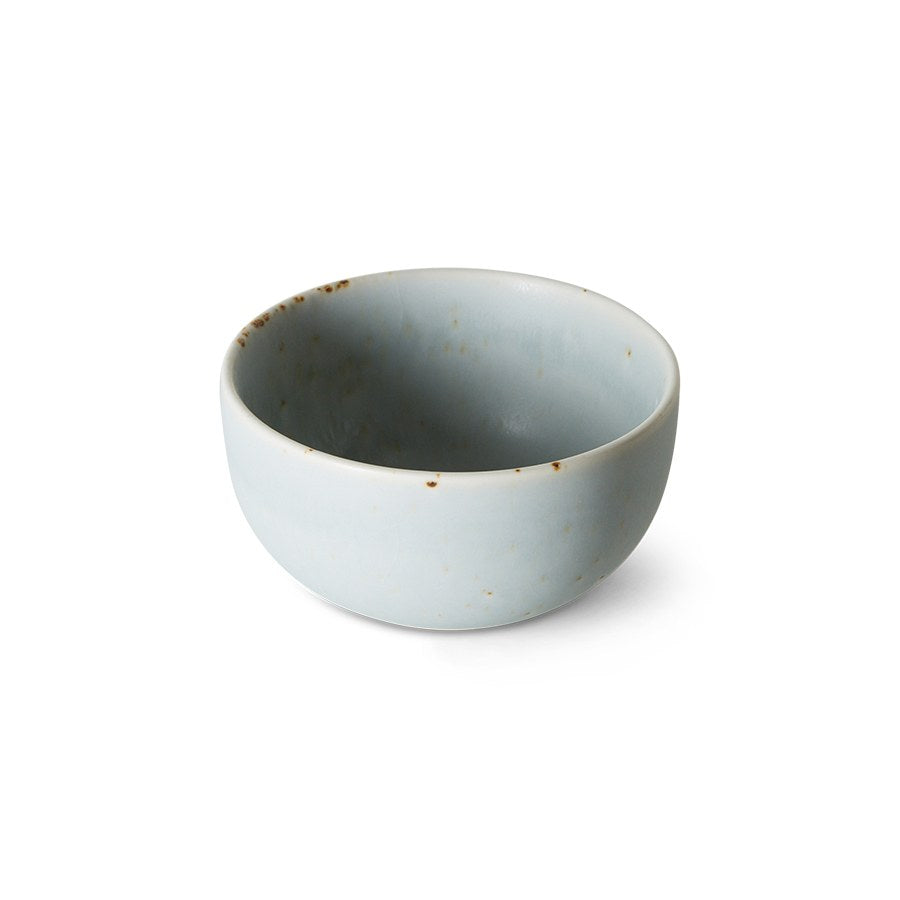 HKLiving Chef Ceramics kom Soft Blue schuin van boven, met lichtblauwe binnenkant