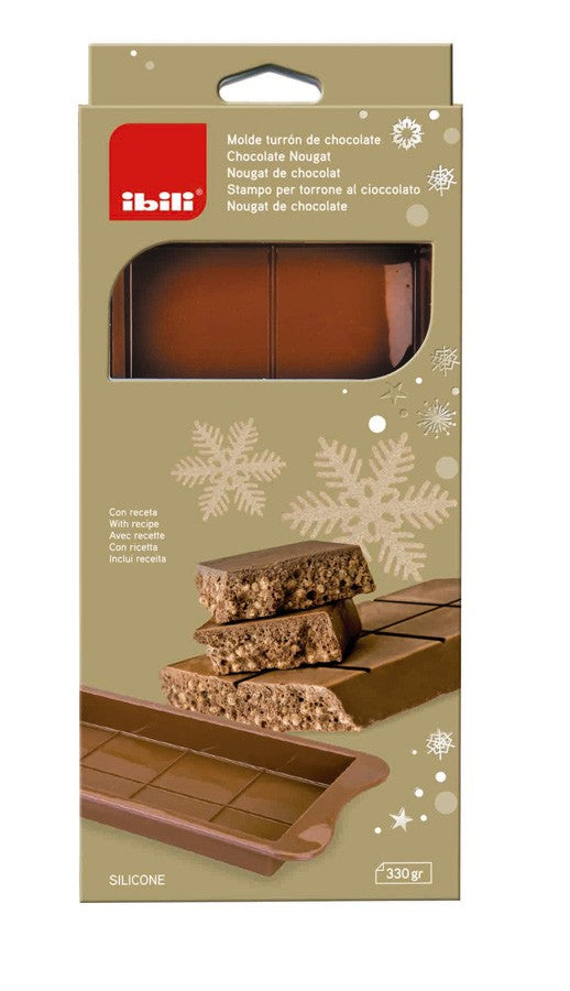 Ibili Chocolade Nougatvorm op de retailverpakking met rood Ibili-logo en receptvermelding