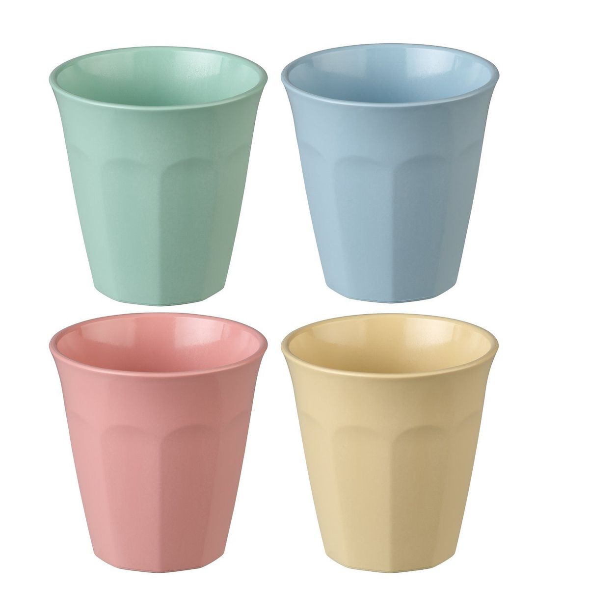Koziol Nora Bekers S - 4 stuks - Multicolor op witte achtergrond