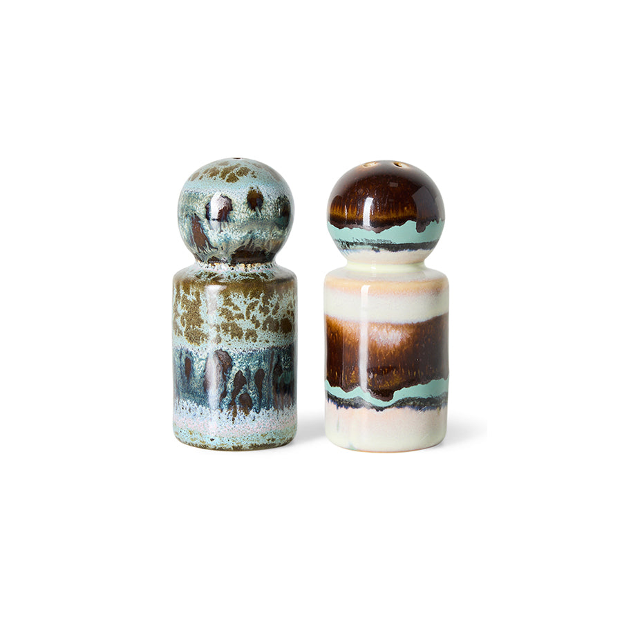 HKLiving 70's Peper- en Zoutstel - Swirl