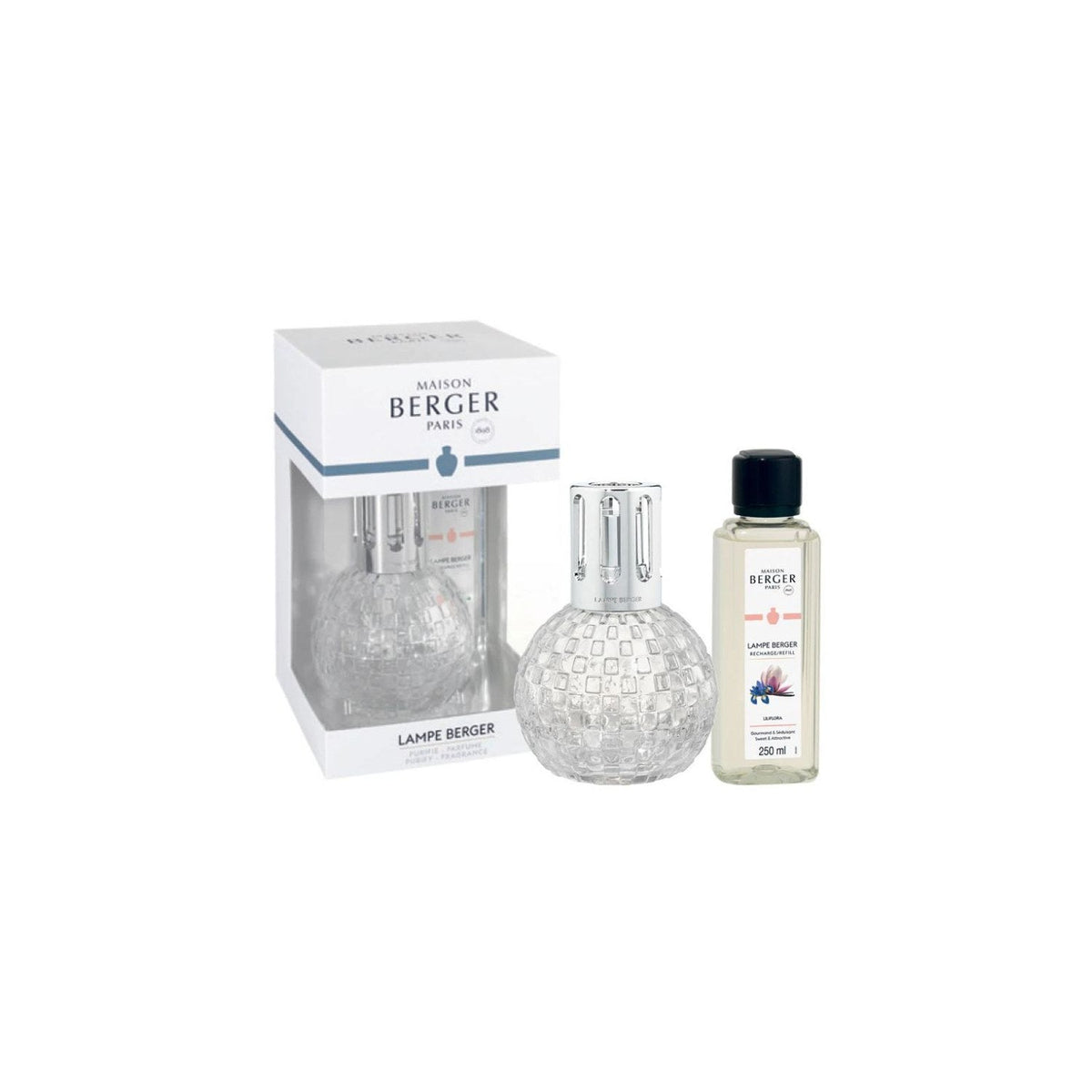 De Disco Transparante-giftset met verpakking, lamp en parfumfles