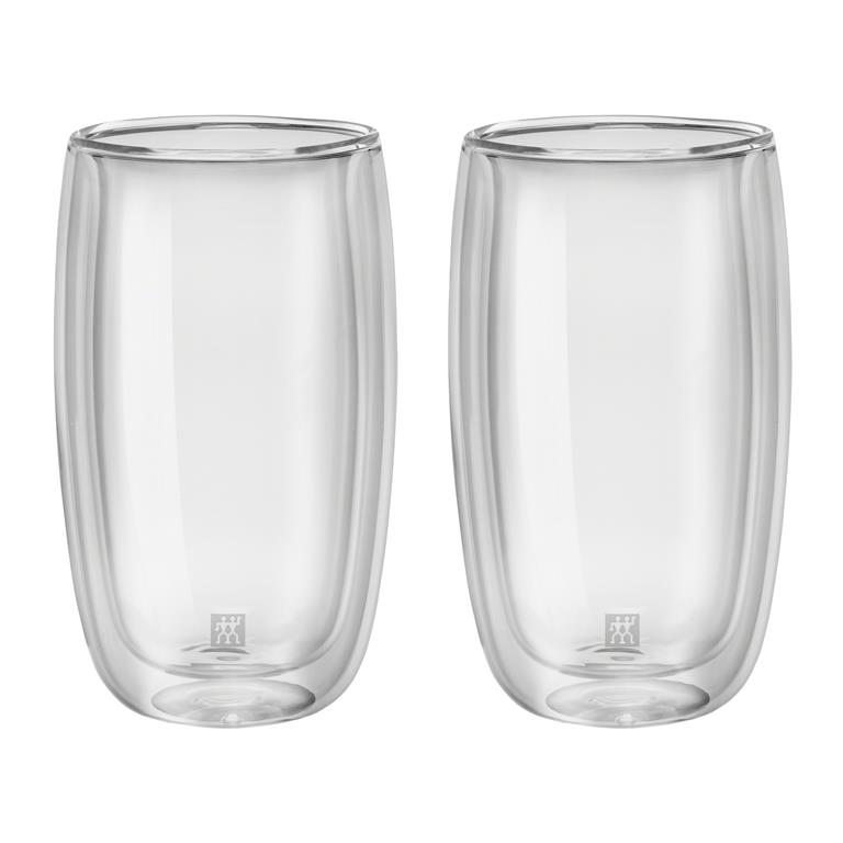 Zwilling Sorrento Dubbelwandig Latte Macchiato Glazen 2 stuks - 350 ml op witte achtergrond