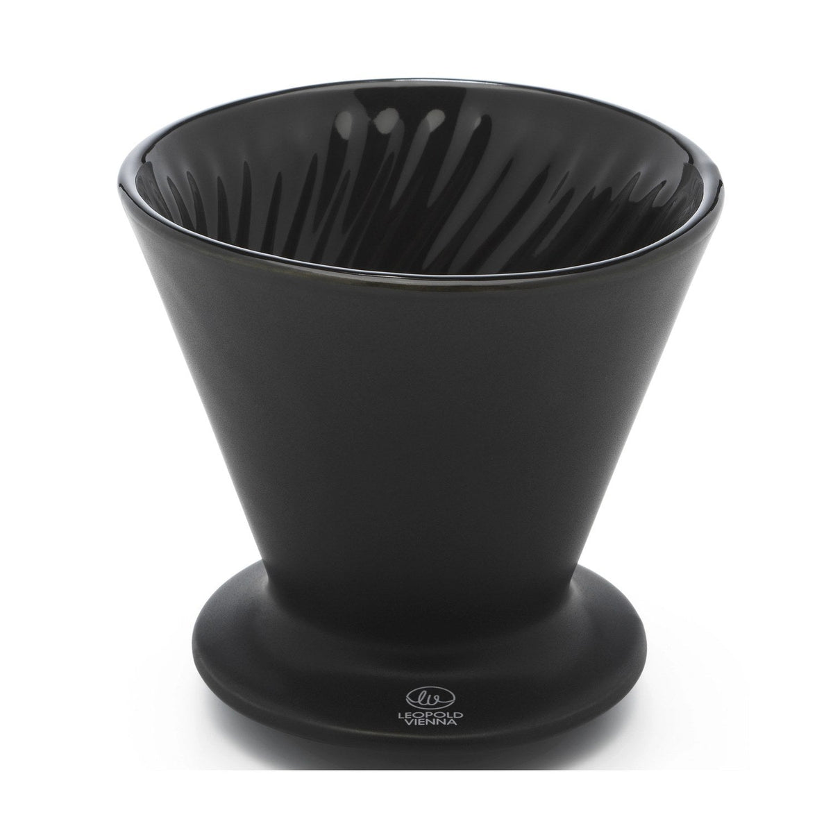 Leopold Vienna Palermo Koffiefilter 4 Kops - Zwart op witte achtergrond