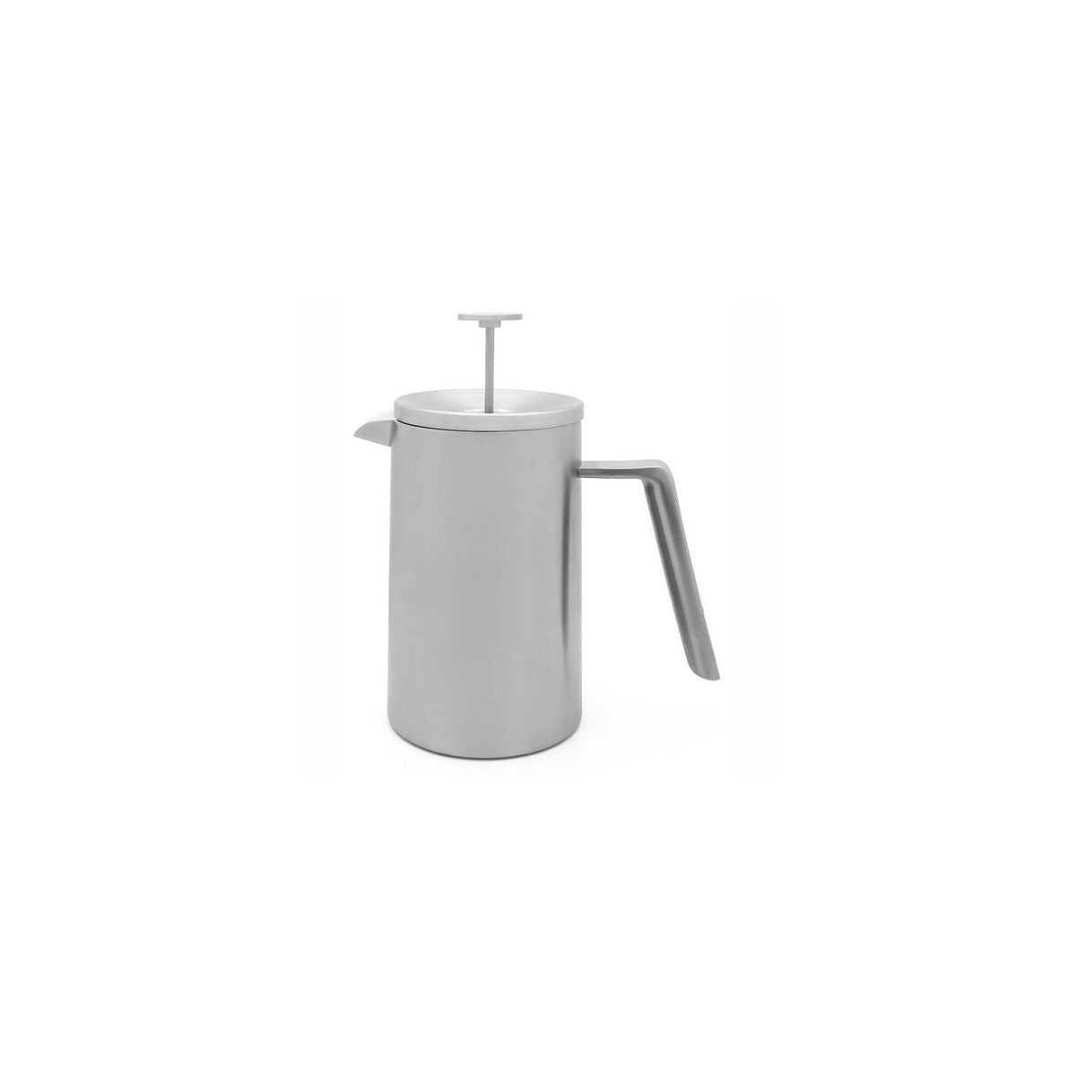 De roestvrijstalen San Marco cafetière van opzij