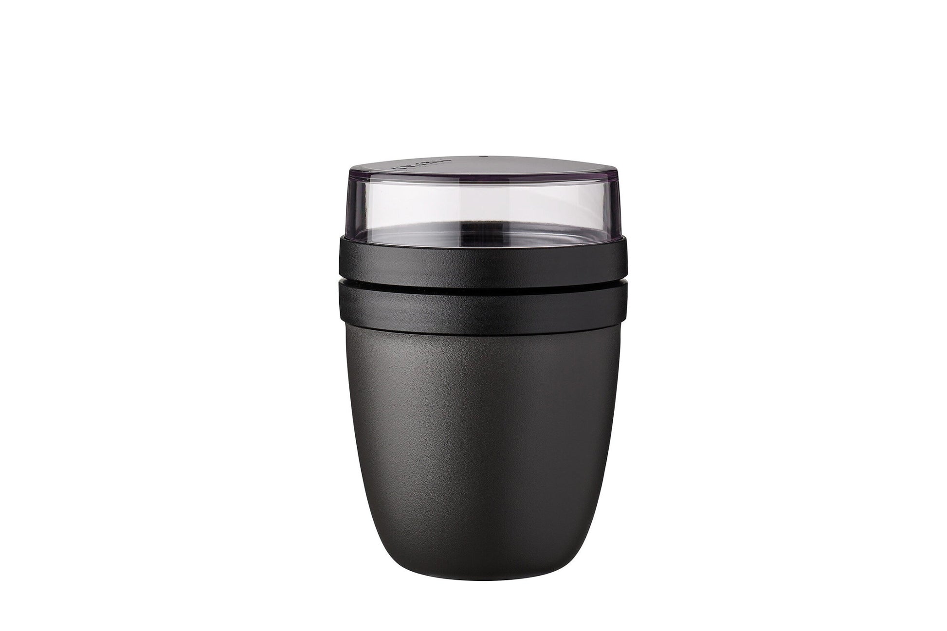 Mepal Lunchpot Ellipse - Zwart op witte achtergrond