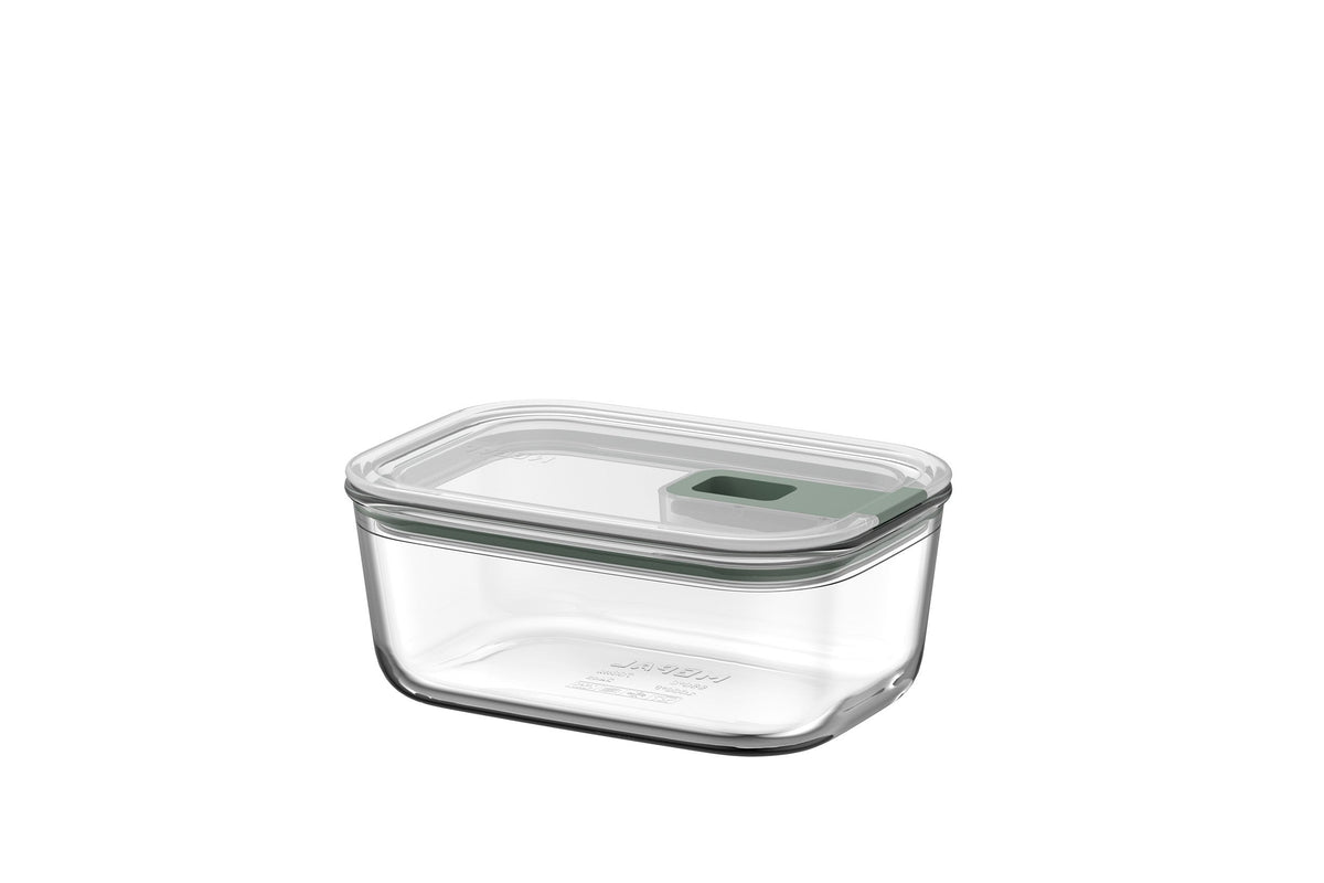 Mepal Glazen Vershouddoos Easyclip 2.0 700 ml - Groen op witte achtergrond
