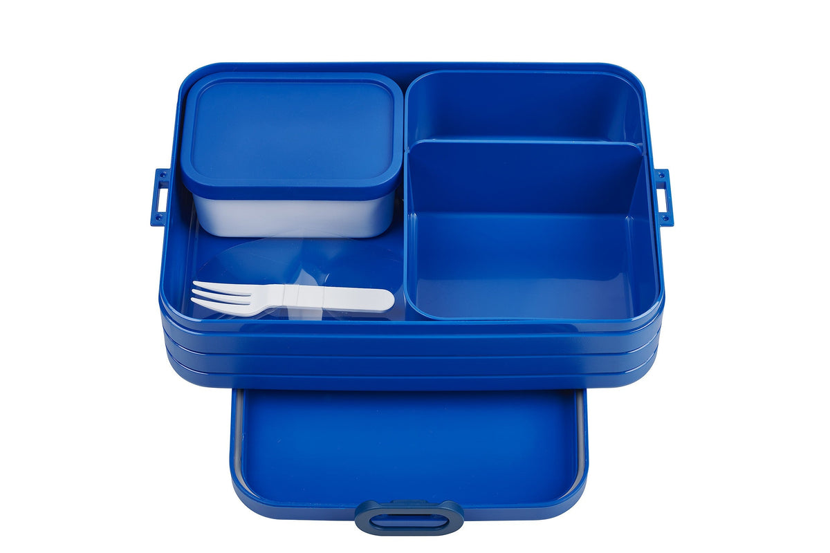 Mepal Bento Broodtrommel Take a Break Large - Donkerblauw op witte achtergrond