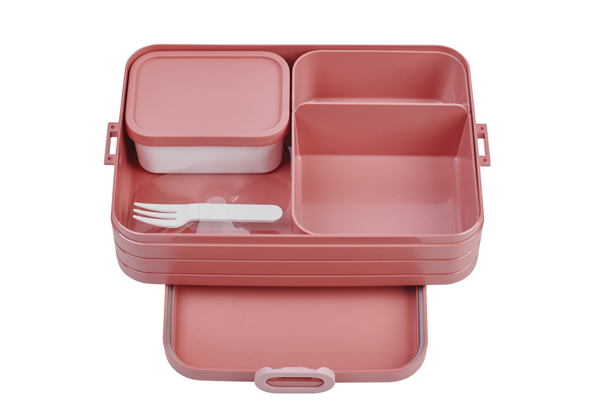 Mepal Bento Broodtrommel Take a Break Large - Roze op witte achtergrond