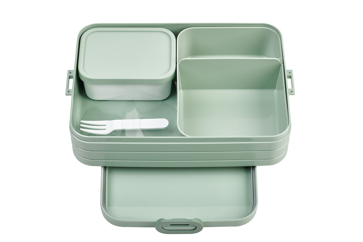 Mepal Bento Broodtrommel Take a Break Large - Groen op witte achtergrond
