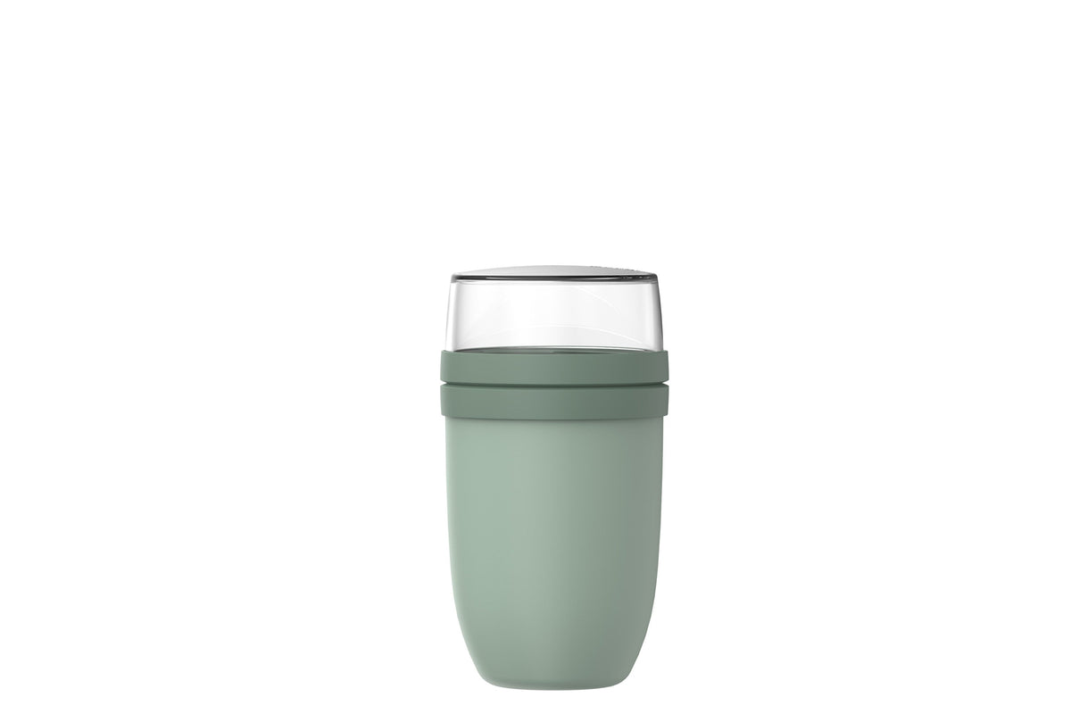 Mepal Lunchpot Ellipse XL 2-delig - Groen op witte achtergrond