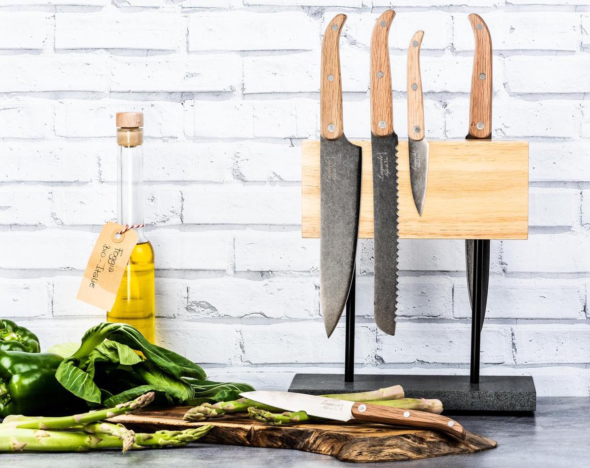 Style de Vie Magnetisch Messenblok met Stenen Voet - Eikenhout, sfeerbeeld