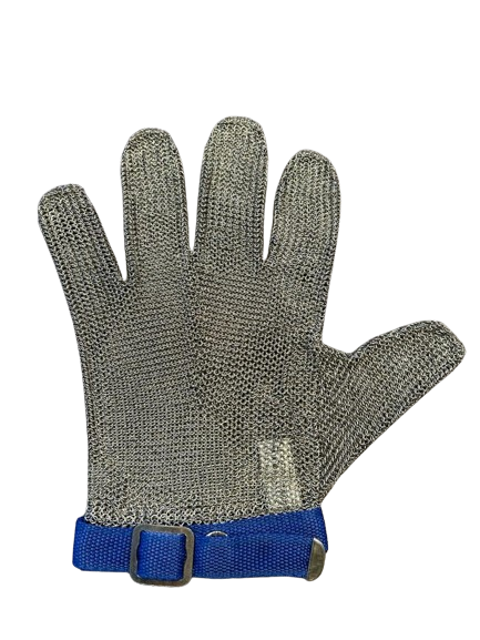 Woerdman Oesterhandschoen L - Blauw op witte achtergrond