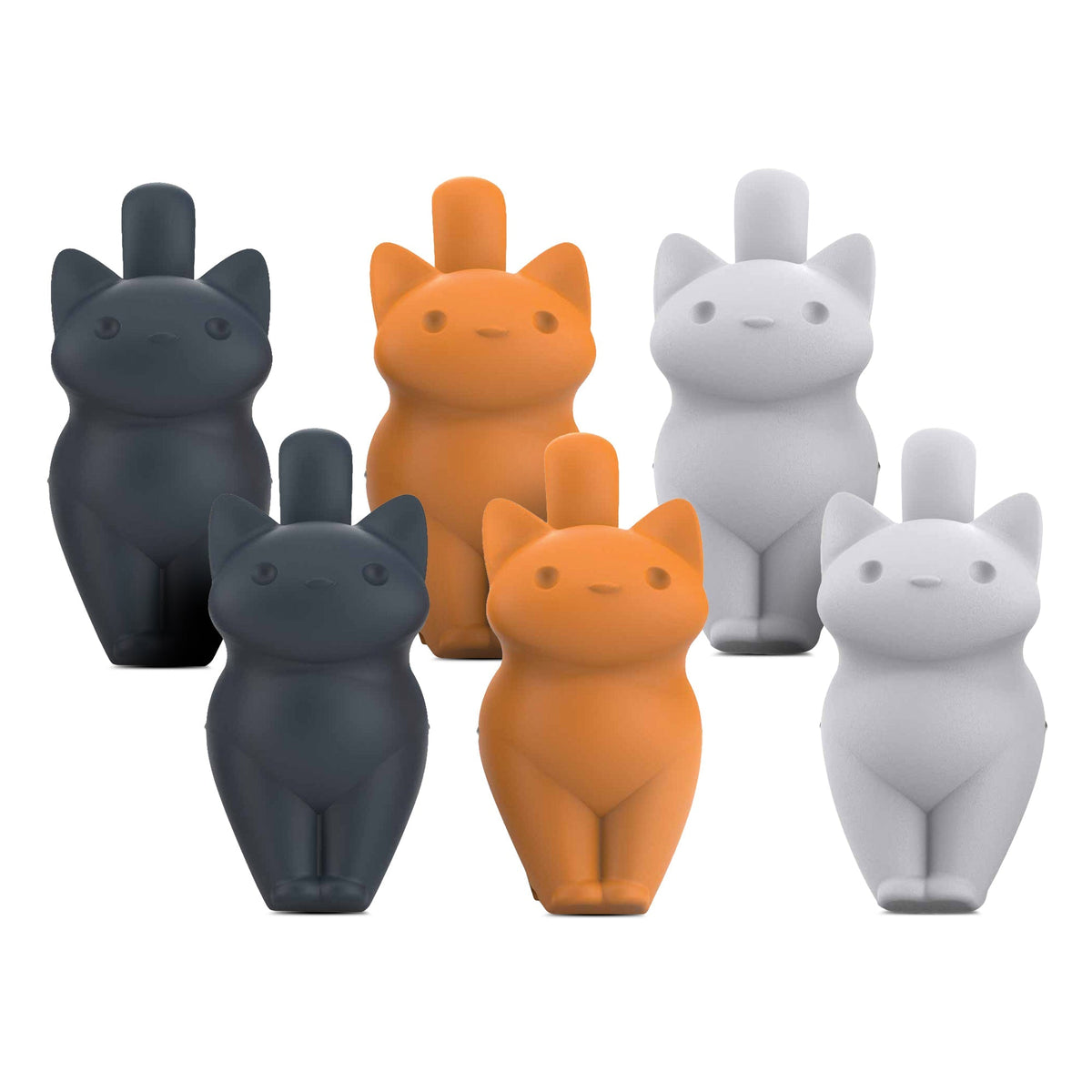 Ototo Vershoudclips CatSnap 6-delig op witte achtergrond