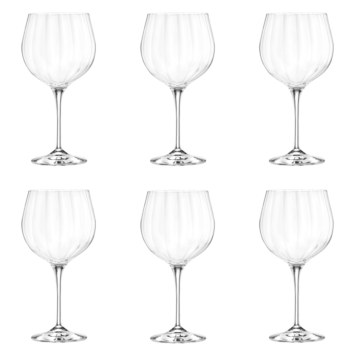 RCR Optiq Gin-tonicglazen 6 stuks - 670 ml op witte achtergrond