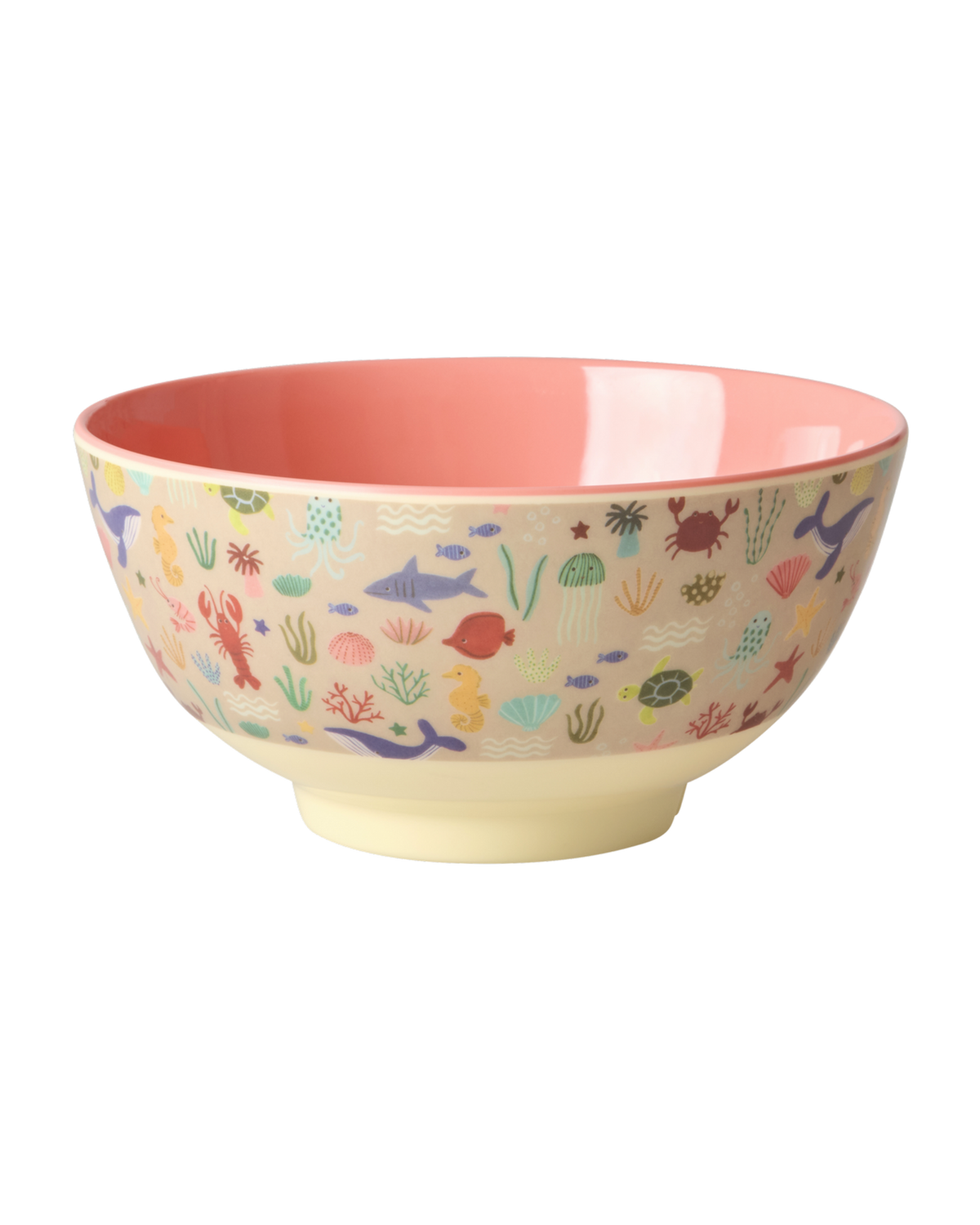 Rice Ocean Print Kinderkom Koraal - 700 ml op witte achtergrond