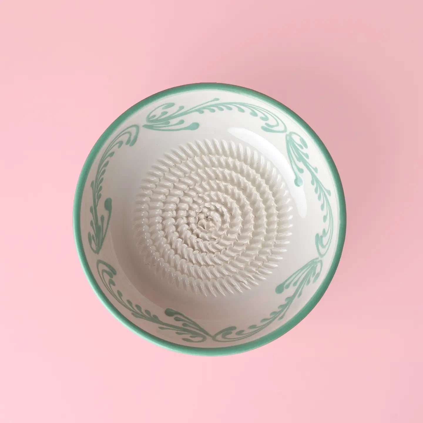 Tierra Cocida Keramisch Raspbord Smaragd - Middel op roze achtergrond