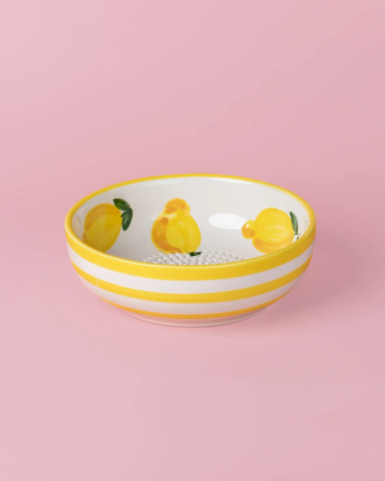 Tierra Cocida Keramisch Raspbord Limone - Middel op roze achtergrond