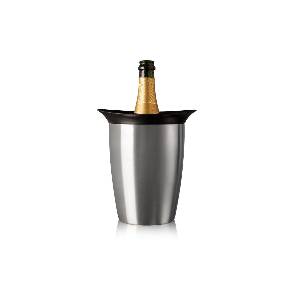 Vacuvin Elegant Champagnekoeler - RVS op witte achtergrond