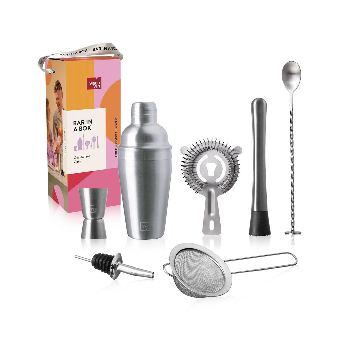 Vacuvin Cocktail Set Plus 7-delig op witte achtergrond