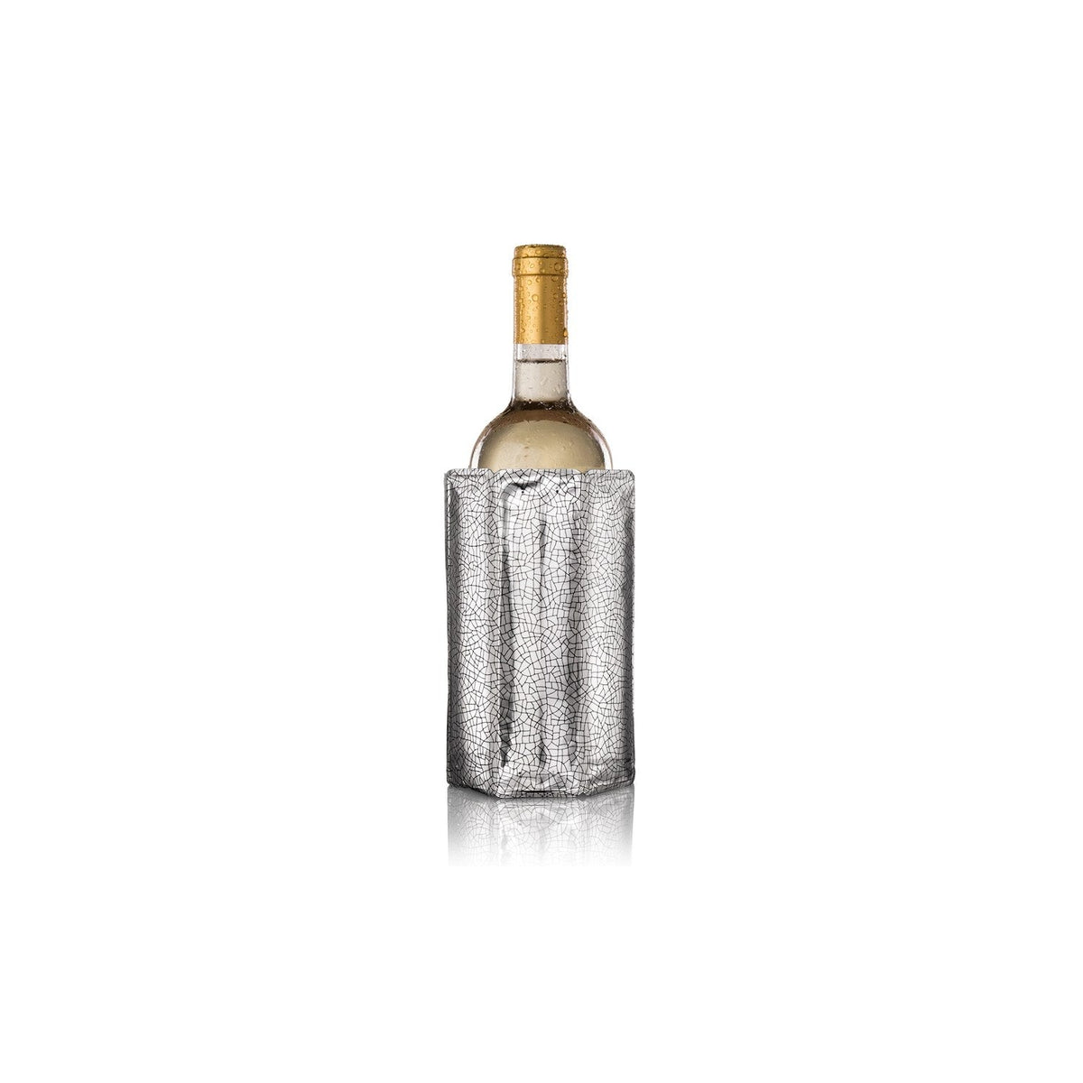 Vacuvin Active Cooler Wine - Zilver op witte achtergrond