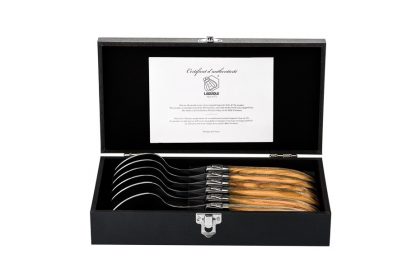 Laguiole Luxury Line Lepels 6 stuks – Olijfhout