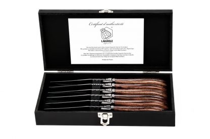 Laguiole Luxury Line Steakmessen 6 stuks – Rozenhout