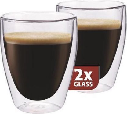 Maxxo Koffieglazen Dubbelwandig 235 ml – 2 stuks