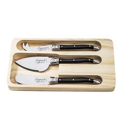 Laguiole Style De Vie Kaasmessen 3-Delig – Zwart
