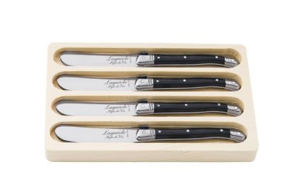 Laguiole Style De Vie Botermessen 4-delig – Zwart