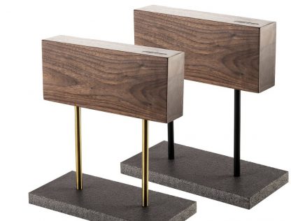 Style de Vie Magnetisch Messenblok met Stenen Voet - Walnoot