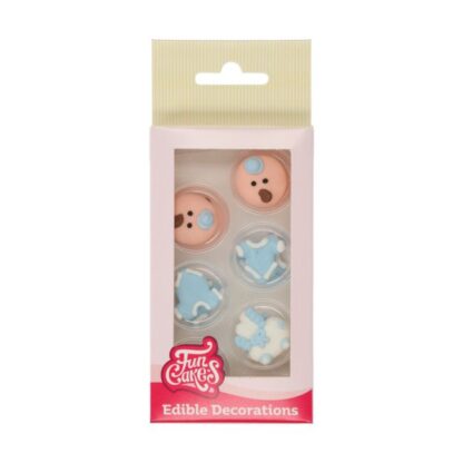 FunCakes Suikerdecoratie Baby Jongen 12 stuks