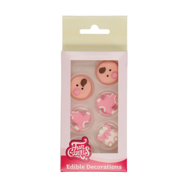 FunCakes Suikerdecoratie Baby Meisje 12 stuks