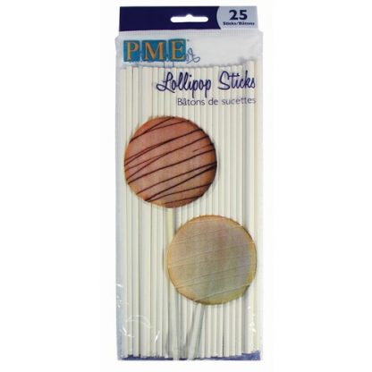 PME Lollipop Stokjes 20 cm – 25 stuks