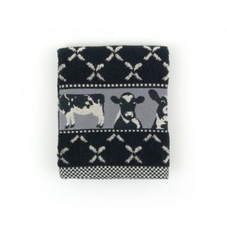 Bunzlau Handdoek Cows Black