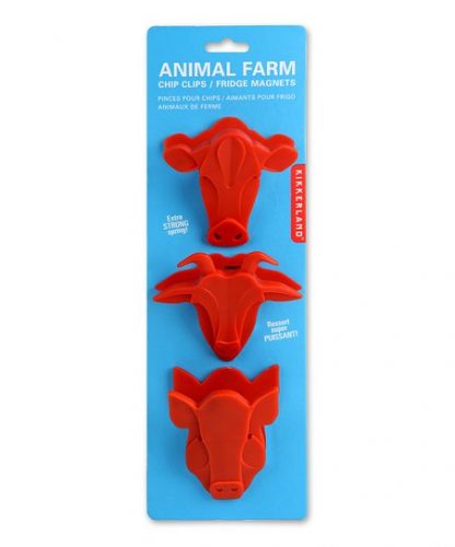 Kikkerland Boerderi Bagclips – 3 stuks
