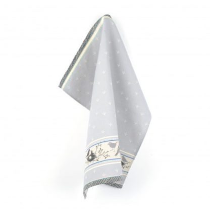 Bunzlau Theedoek Birds Grey