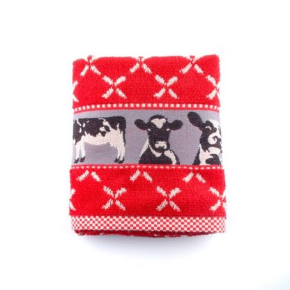 Bunzlau Handdoek – Cows Red