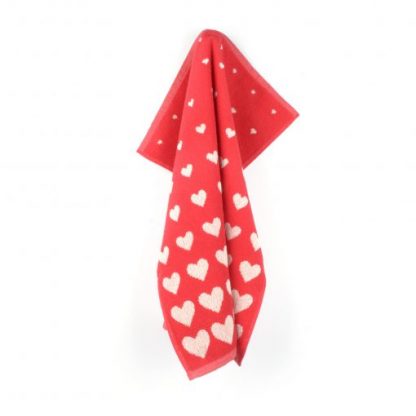 Bunzlau Castle Handdoek – Hearts Red - Afbeelding 2