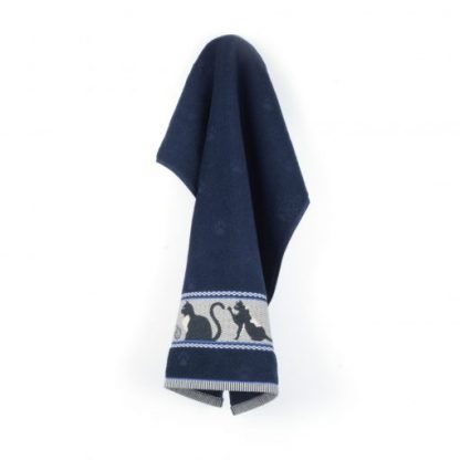 Bunzlau Handdoek Cats Blauw