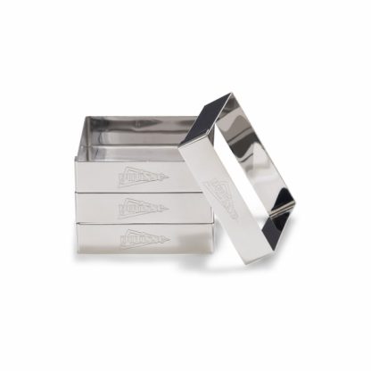 Patisse Flan Ringen Vierkant 4-delig – 8 cm
