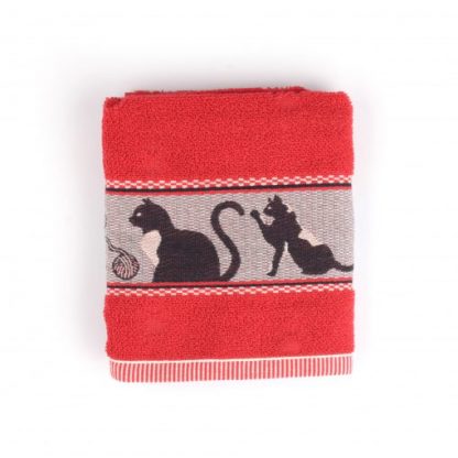 Bunzlau Handdoek – Cats Red