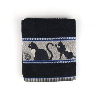 Bunzlau Handdoek Cats Black