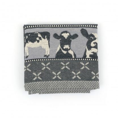 Bunzlau Theedoek – Cows Black