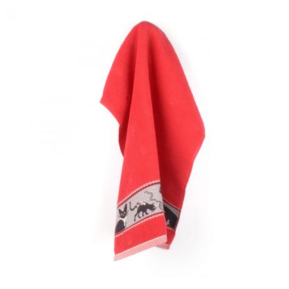 Bunzlau Handdoek Cats Red