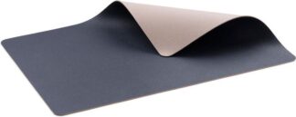 Bitz Leatherlook Placemats Blauw/Zand 4-stuks