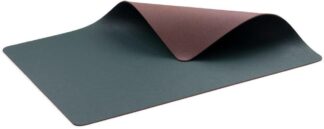 Bitz Leatherlook Placemats Donkergroen/Bruin 4-stuks