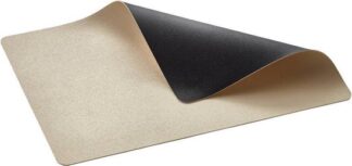 Bitz Leatherlook Placemats Zwart/Creme 4-stuks