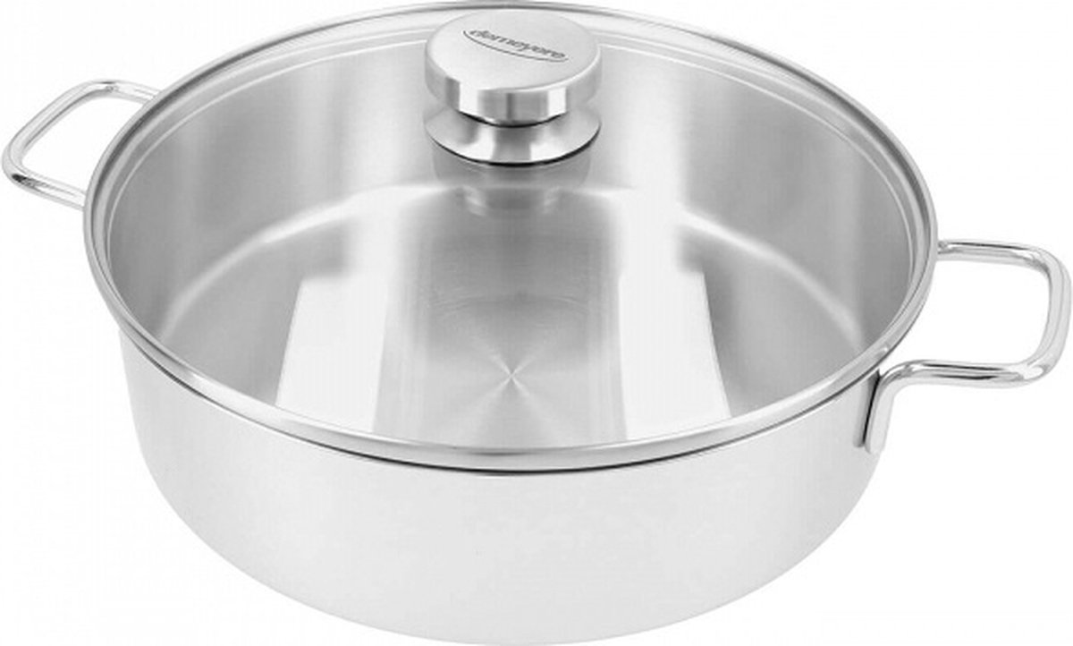 demeyere-apollo-7-hapjespan-28-cm-met-glazen-deksel